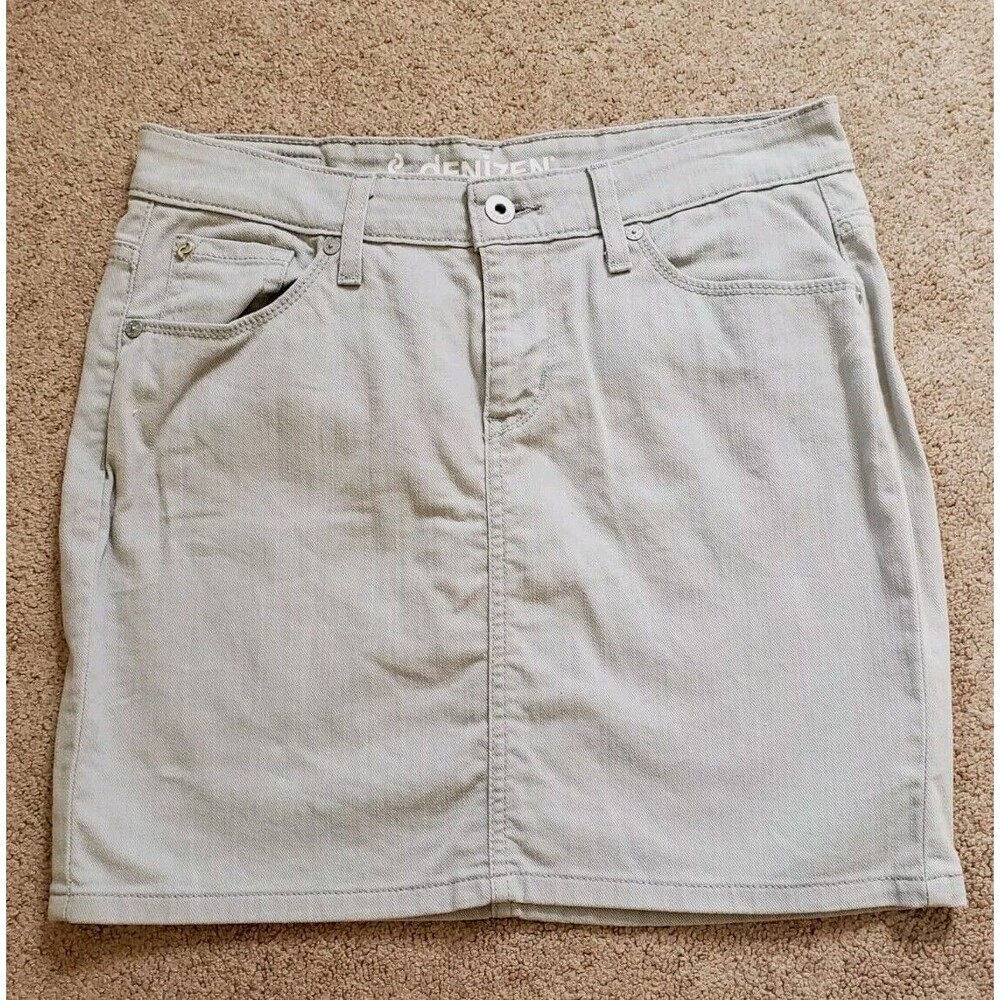 Denizen By Levi's Women's Mini Skirt Denim Gray Size 6